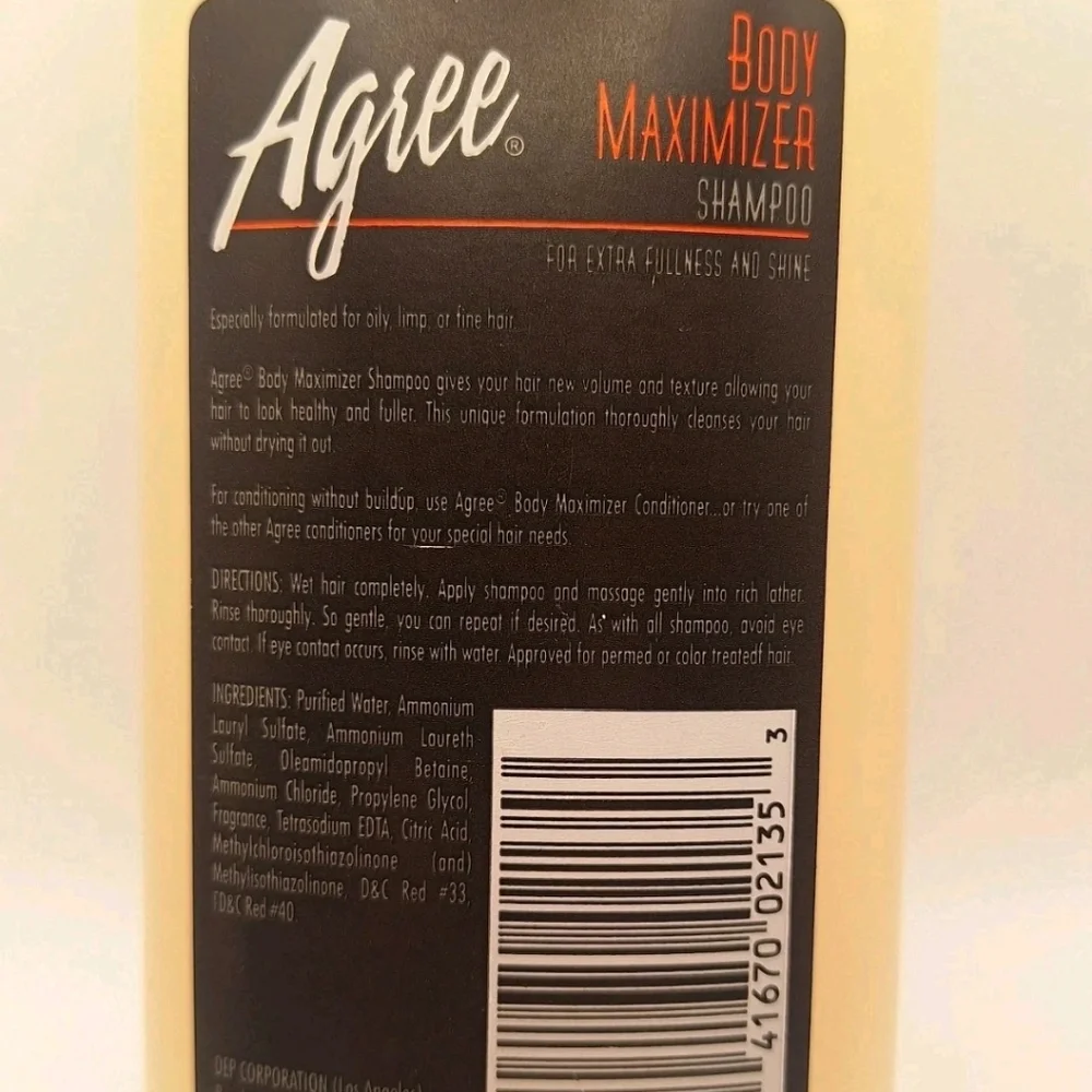 Vintage Agree Body Maximizer Shampoo 15oz Extra Fullness & Shine 1980's Discont